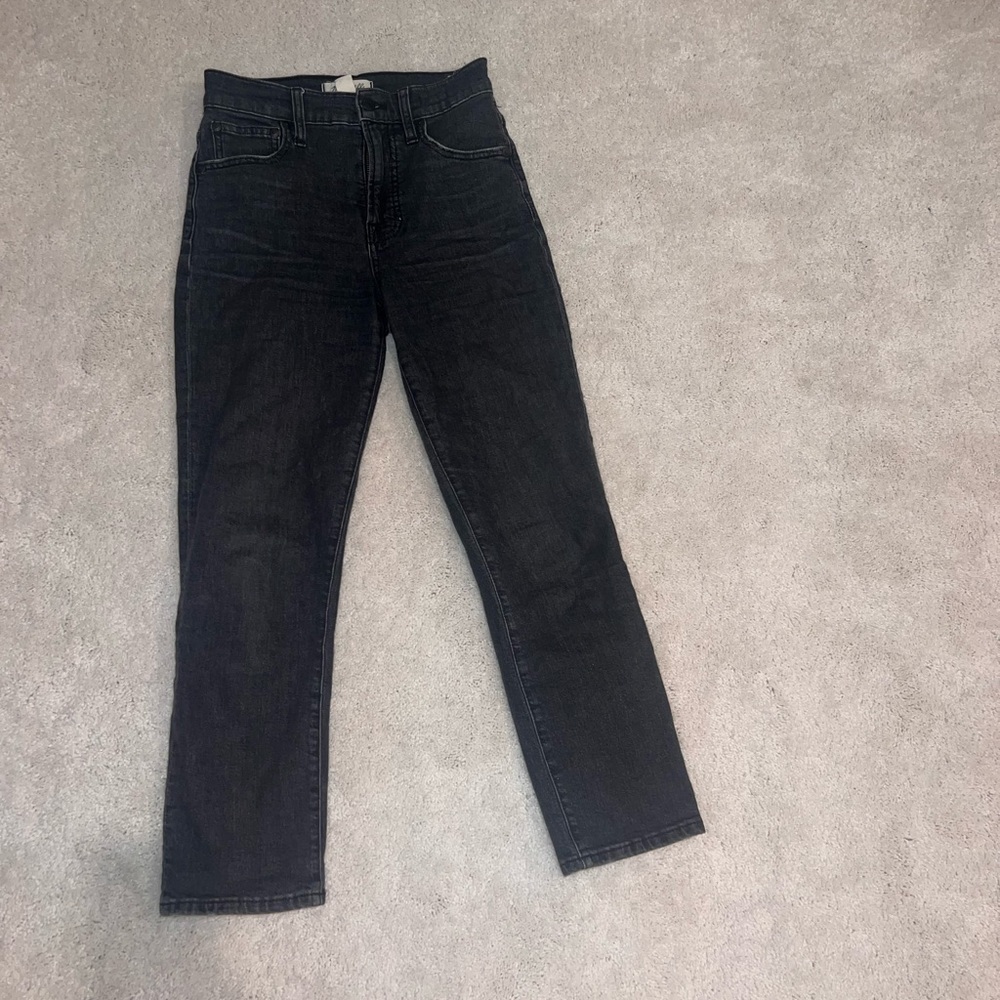 Madewell vintage crop jeans.